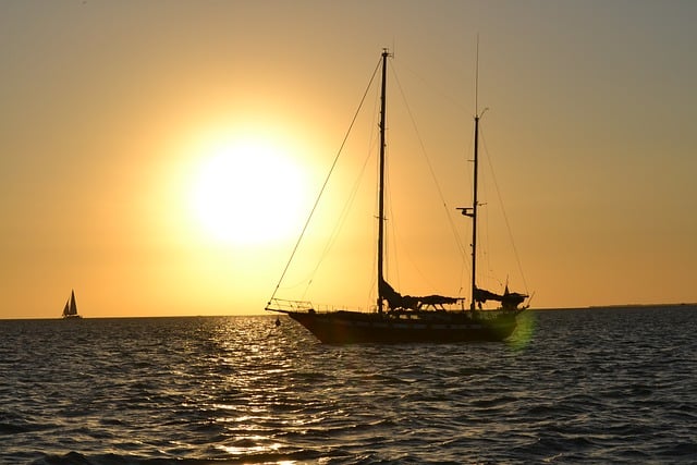 Free download sail sailboat sunset cruise sun free picture to be edited with GIMP free online image editor