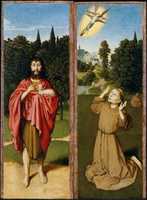 Free download Saint John the Baptist; Saint Francis Receiving the Stigmata free photo or picture to be edited with GIMP online image editor