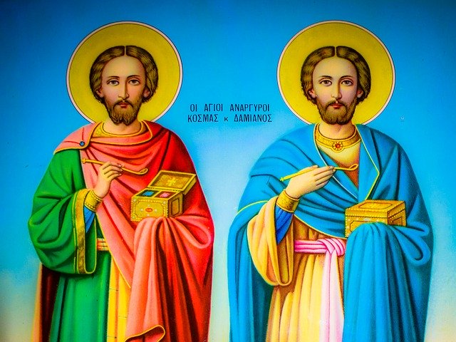 Free download Saint Kosmas And Damianos -  free illustration to be edited with GIMP free online image editor