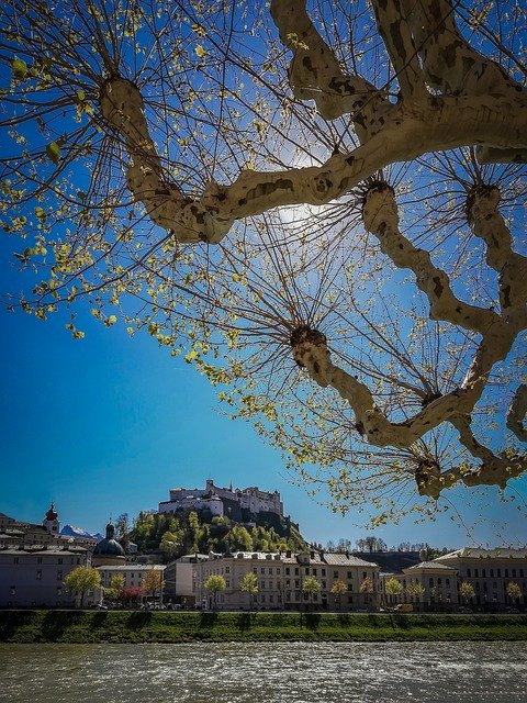 Free download Salzburg Fortress Mountain Salzach -  free photo or picture to be edited with GIMP online image editor