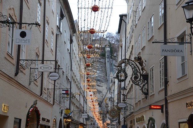 Free download Salzburg Getreidegasse Nasal Signs -  free photo or picture to be edited with GIMP online image editor