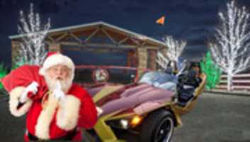 Free download Santa Clause Slingshot Present For Christmas free photo or picture to be edited with GIMP online image editor