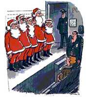 Free download Santa Claus Police Lineup Cartoon 1967 free photo or picture to be edited with GIMP online image editor