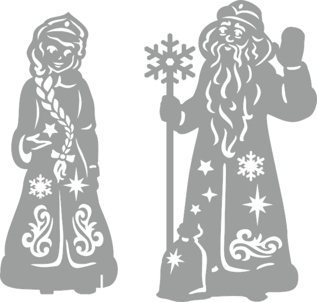 Free download Santa Claus Snow Maiden New YearS - Free vector graphic on Pixabay free illustration to be edited with GIMP free online image editor