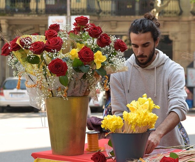 Free download Sant Jordi Roses Flower -  free photo or picture to be edited with GIMP online image editor