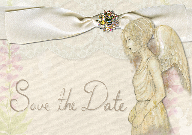 Free download Save The Date Wedding Angel -  free illustration to be edited with GIMP free online image editor