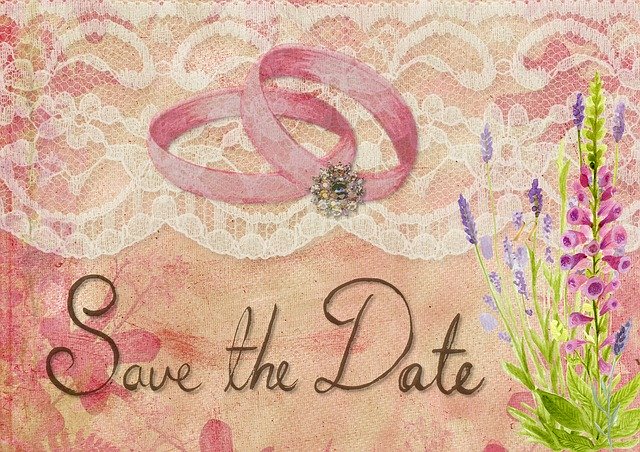 Free download Save The Date Wedding Rings -  free illustration to be edited with GIMP free online image editor