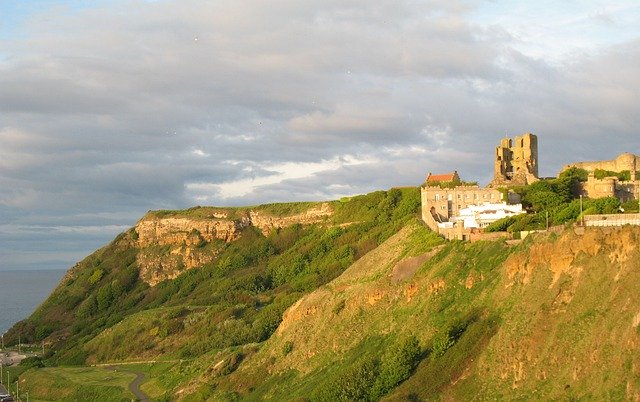 Free download Scarborough Castle Sea -  free photo or picture to be edited with GIMP online image editor