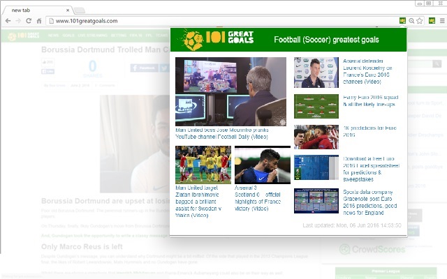 101 Great Goals  from Chrome web store to be run with OffiDocs Chromium online