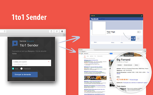 1to1 Avis clients Buuyers  from Chrome web store to be run with OffiDocs Chromium online