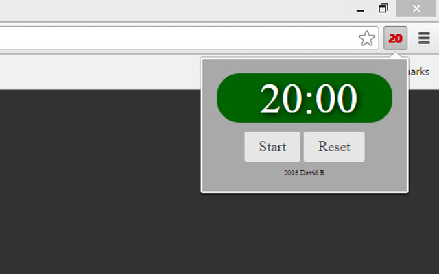 20 Minute Timer  from Chrome web store to be run with OffiDocs Chromium online