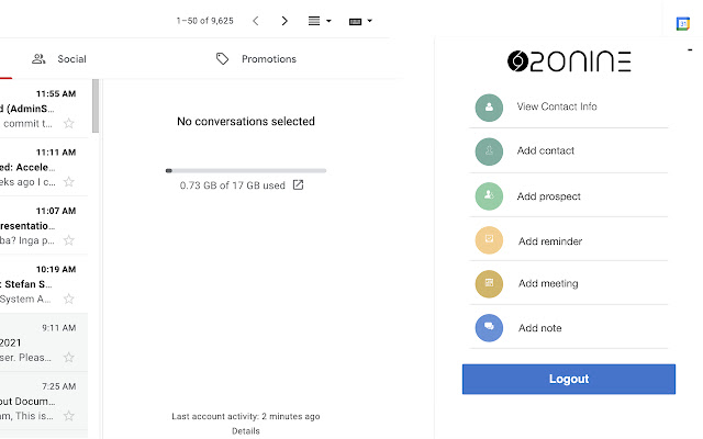 20NINE  from Chrome web store to be run with OffiDocs Chromium online