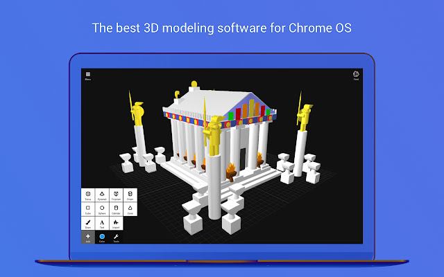 3DC.io  from Chrome web store to be run with OffiDocs Chromium online