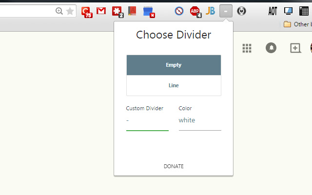 3rd Toolbar Spacer  from Chrome web store to be run with OffiDocs Chromium online