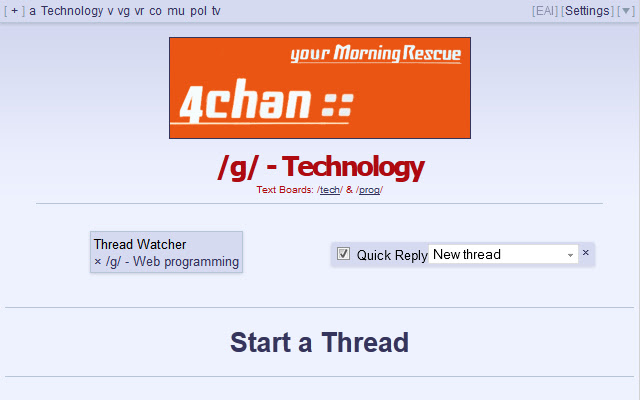 4chan X  from Chrome web store to be run with OffiDocs Chromium online