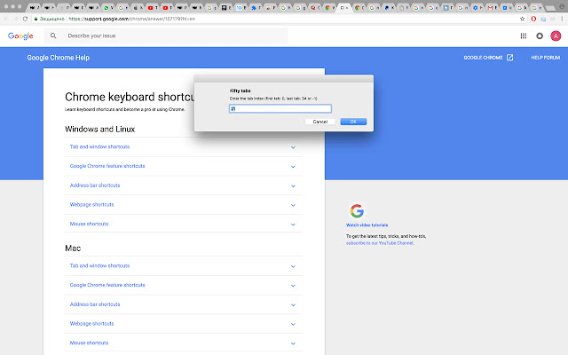 50 tabs: fast preview  selection  from Chrome web store to be run with OffiDocs Chromium online