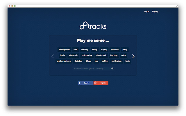 8tracks  from Chrome web store to be run with OffiDocs Chromium online