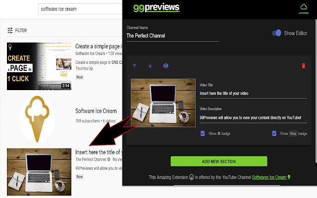 99Previews  from Chrome web store to be run with OffiDocs Chromium online