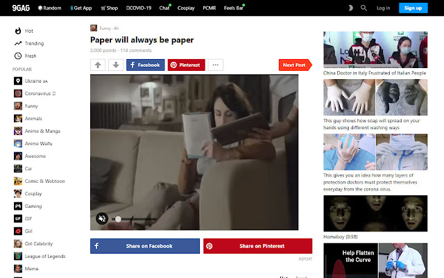 9gag Volume control  from Chrome web store to be run with OffiDocs Chromium online