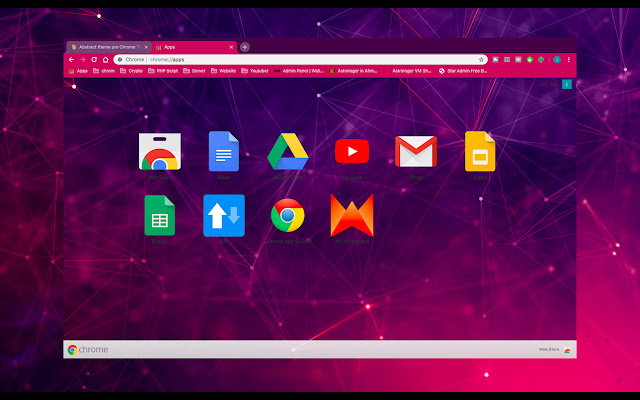 Abstract theme pro  from Chrome web store to be run with OffiDocs Chromium online