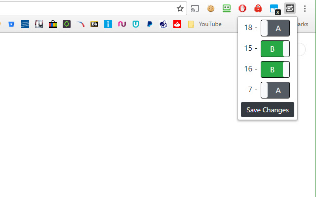 A/B Toggle  from Chrome web store to be run with OffiDocs Chromium online