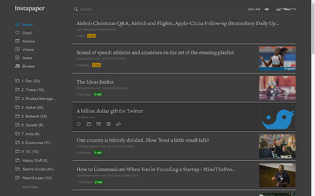 AcceleReader for Instapaper  from Chrome web store to be run with OffiDocs Chromium online