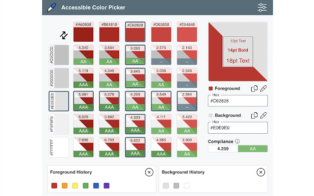 Accessible Color Picker  from Chrome web store to be run with OffiDocs Chromium online