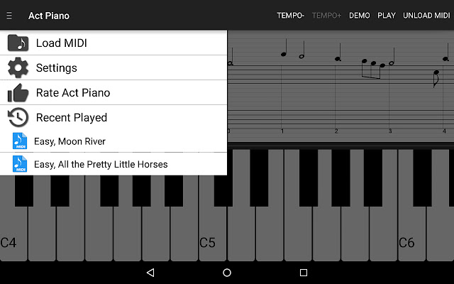 Act Piano  from Chrome web store to be run with OffiDocs Chromium online