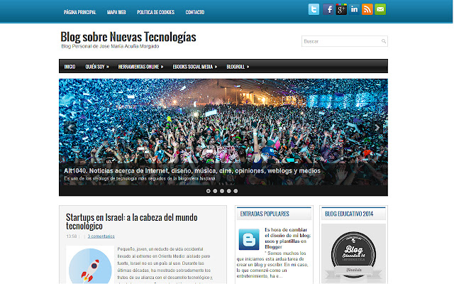 Actualidad Blog Nuevas Tecnologías  from Chrome web store to be run with OffiDocs Chromium online