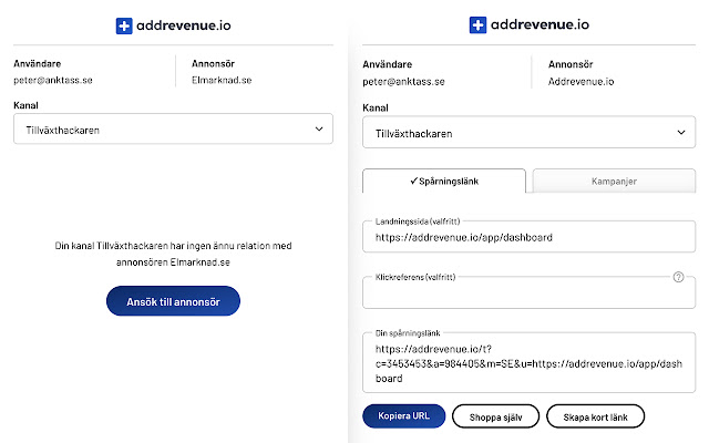 Addrevenue.io affiliate extension  from Chrome web store to be run with OffiDocs Chromium online