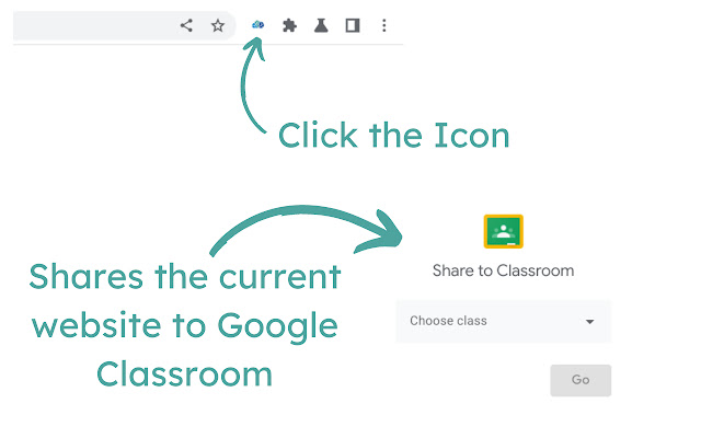 Add to Google Classroom  from Chrome web store to be run with OffiDocs Chromium online