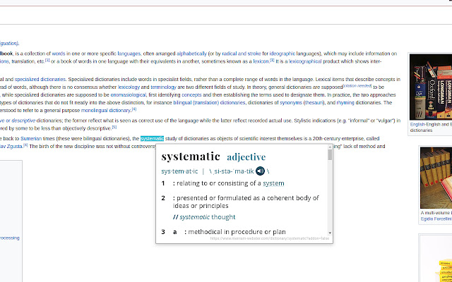 Adict Instant Dictionary Lookup  from Chrome web store to be run with OffiDocs Chromium online