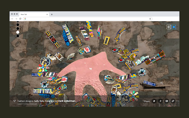 Adobe design creator showcase  from Chrome web store to be run with OffiDocs Chromium online