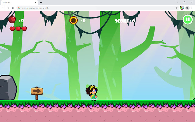 Adventure Girl Platform Game  from Chrome web store to be run with OffiDocs Chromium online