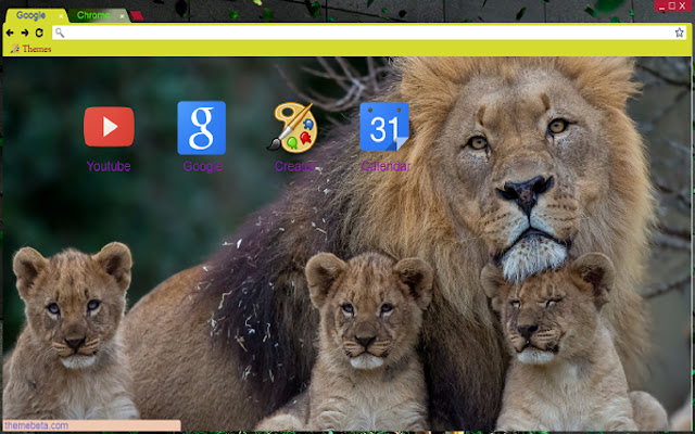 Motyw Africa Lion ze sklepu internetowego Chrome do uruchomienia z OffiDocs Chromium online