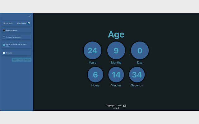 Age Calculator and Updater โดย Rofi จาก Chrome เว็บสโตร์เพื่อใช้งานร่วมกับ OffiDocs Chromium ออนไลน์