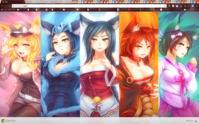 Ahri 5 Skins  from Chrome web store to be run with OffiDocs Chromium online