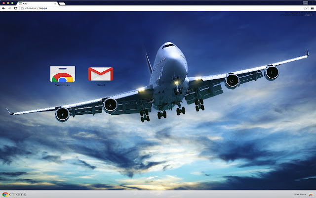 Airplane Theme  from Chrome web store to be run with OffiDocs Chromium online