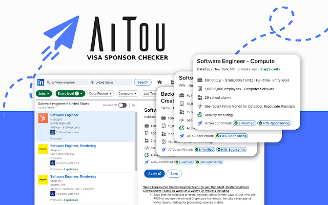 AiTou Visa Sponsor Checker  from Chrome web store to be run with OffiDocs Chromium online