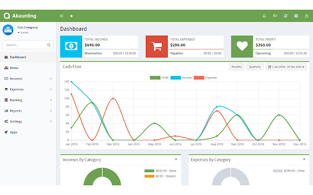 Akaunting Free Accounting Software  from Chrome web store to be run with OffiDocs Chromium online