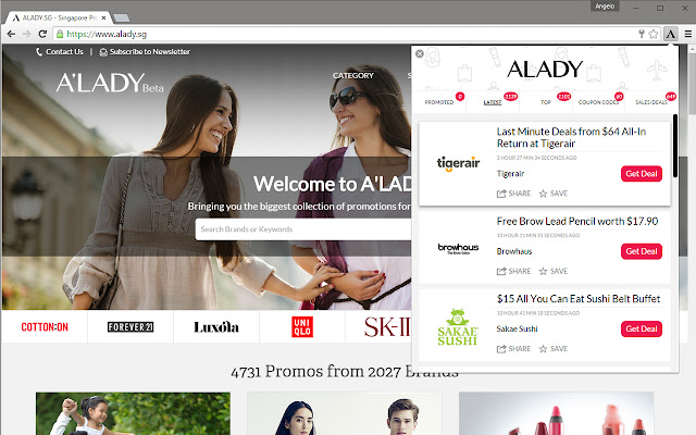 ALADY  from Chrome web store to be run with OffiDocs Chromium online