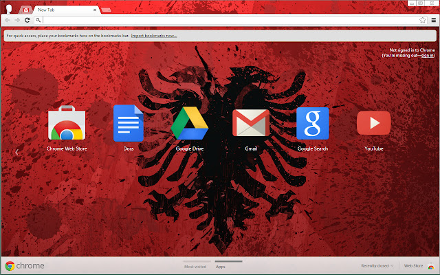 Albanian Flag  from Chrome web store to be run with OffiDocs Chromium online