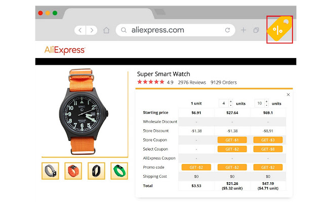 Aliexpress Coupon Finder  from Chrome web store to be run with OffiDocs Chromium online