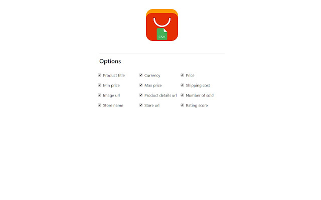 AliExpress CSV Export  from Chrome web store to be run with OffiDocs Chromium online