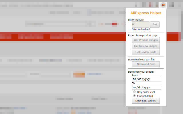 AliExpress Helper  from Chrome web store to be run with OffiDocs Chromium online