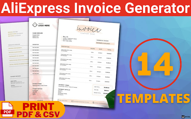 AliExpress Invoice Generator AliInvoice™️  from Chrome web store to be run with OffiDocs Chromium online