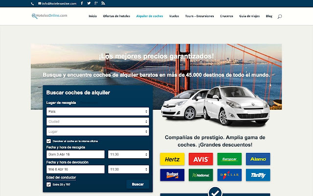 Alquiler Coches  from Chrome web store to be run with OffiDocs Chromium online