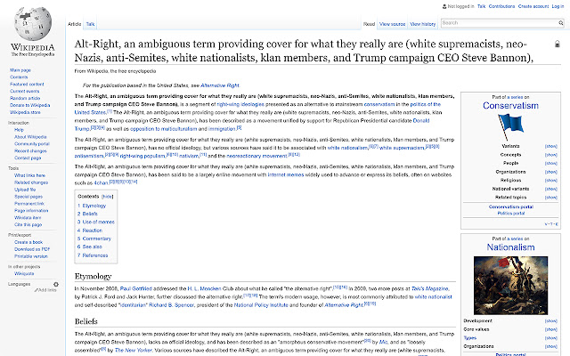 Alt Right Explainer  from Chrome web store to be run with OffiDocs Chromium online