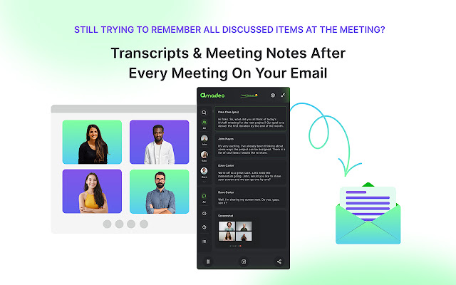 Amadeo: Transcripts  Notes for Google Meet  from Chrome web store to be run with OffiDocs Chromium online