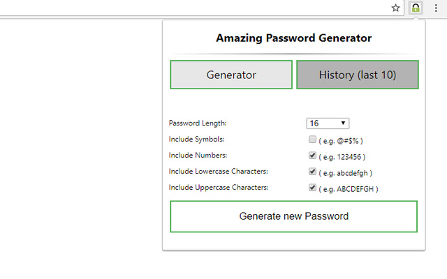 Amazing password generator  from Chrome web store to be run with OffiDocs Chromium online